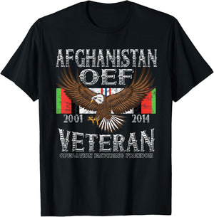 OEF Veteran Shirt- Afganistan Operation Enduring Freedom T-Shirt - T-Shirt | Black