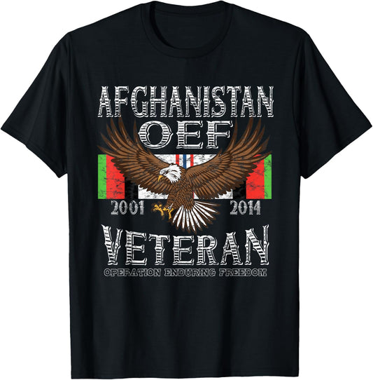 OEF Veteran Shirt- Afganistan Operation Enduring Freedom T-Shirt - T-Shirt | Black