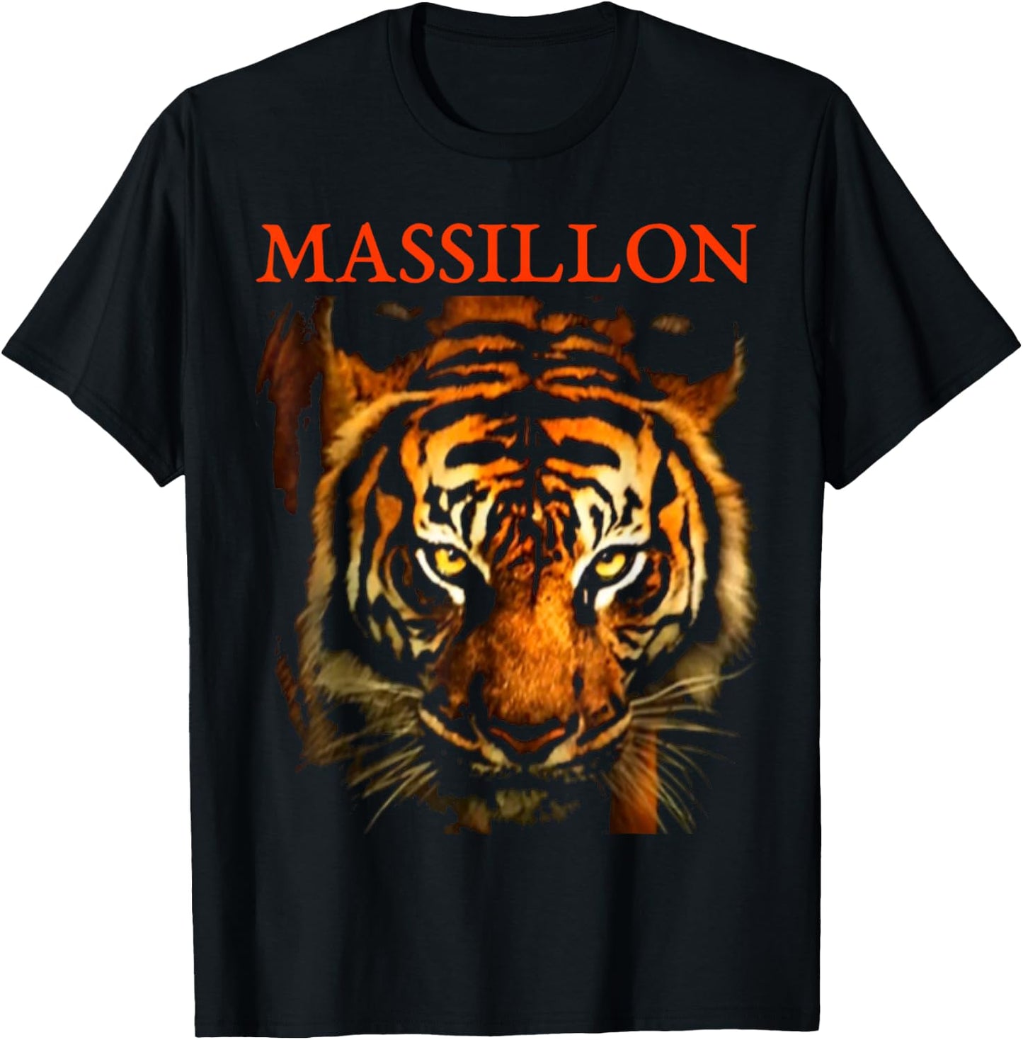 Massillon, Sports, Football, Baseball, Basketball. Tigers T-Shirt - T-Shirt | Black