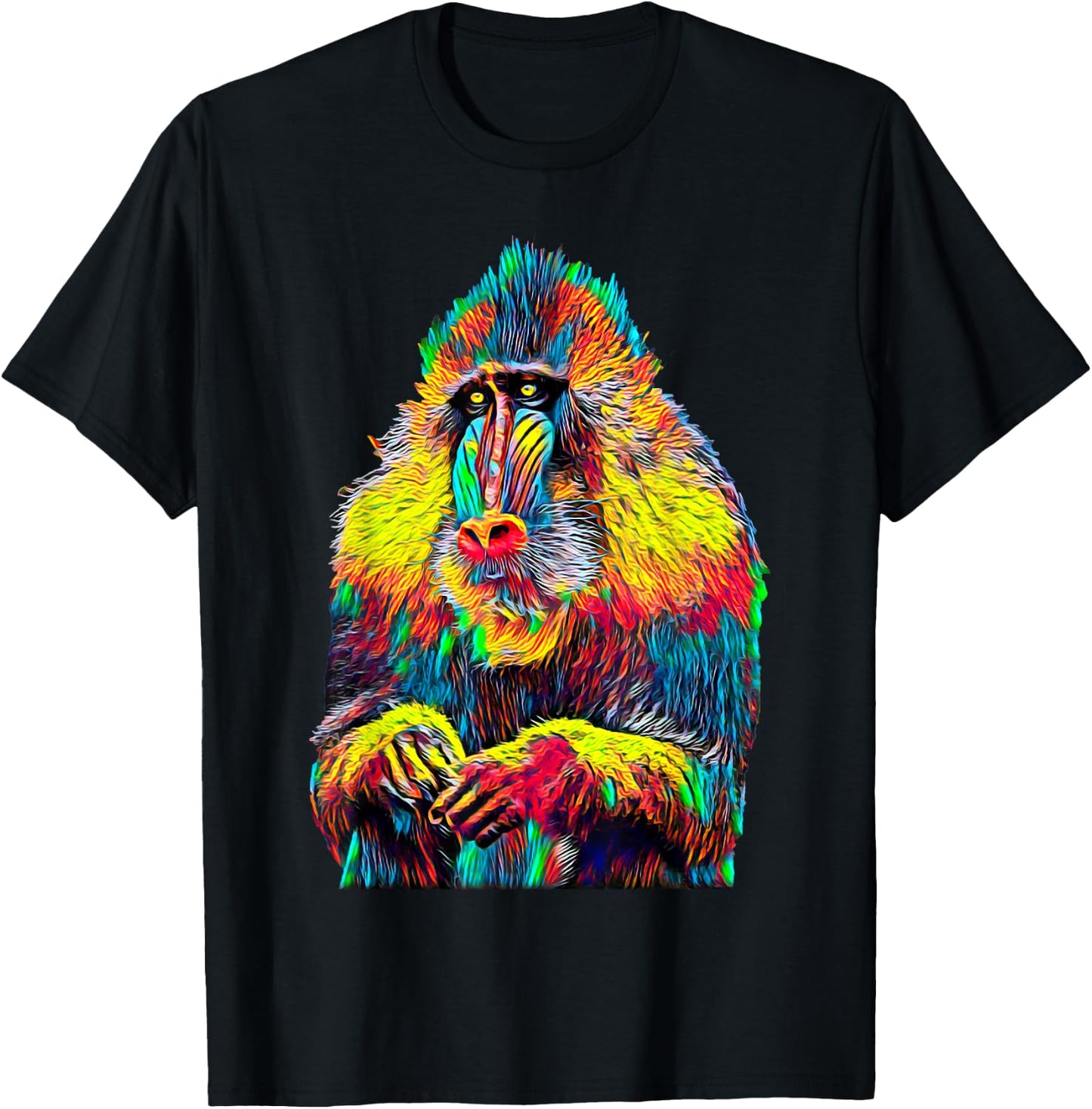 Mandrill Monkey T-Shirt - T-Shirt | Black