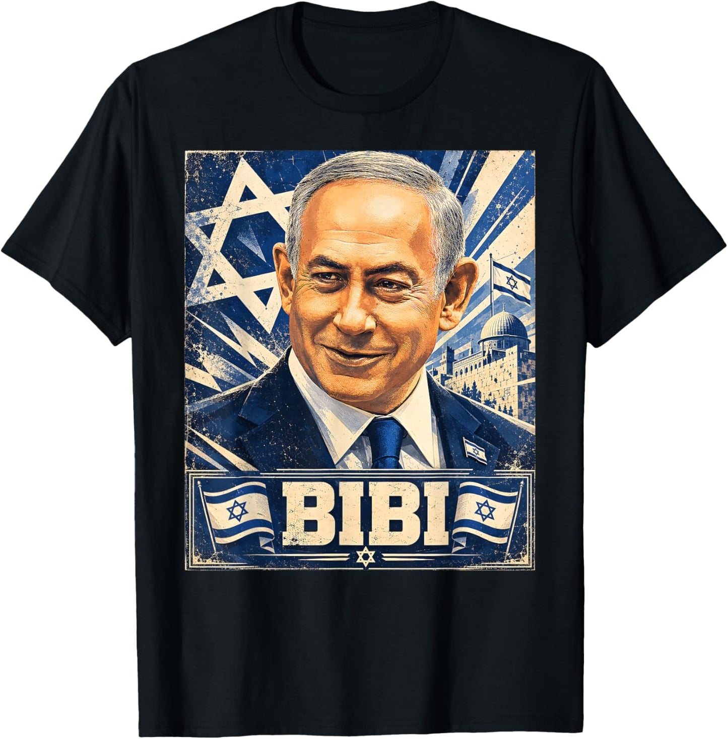 Benjamin Netanyahu - Prime Minister of the State of Israel T-Shirt - T-Shirt | Black