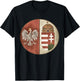 Poland Hungary Heritage Vintage-look Polska Hungarian T-Shirt - T-Shirt | Black