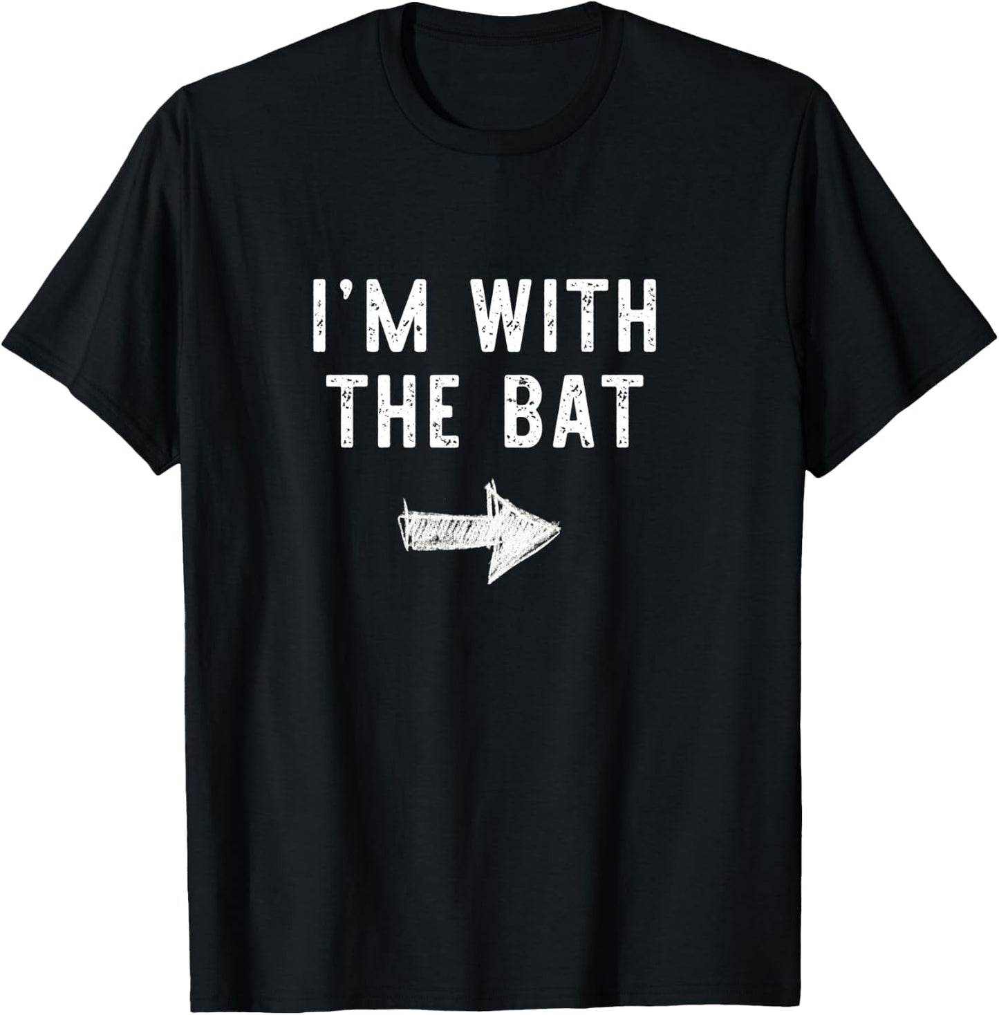 I'm With The Bat Costume Halloween Matching Couple T-Shirt - T-Shirt | Black