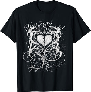 Grunge Goth Y2k Vintage Graphic Gothic Dark Romance Emo Sad T-Shirt - T-Shirt | Black