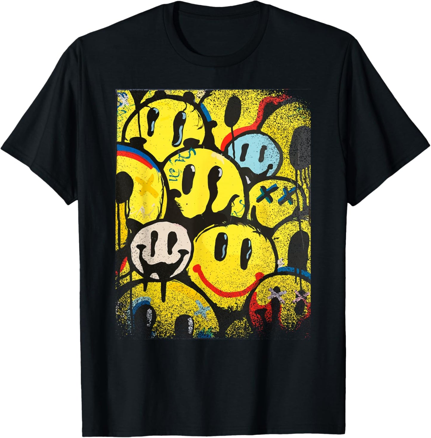 Funny Trippy Vaporwave EDM Rave Festival House Techno T-Shirt - T-Shirt | Black