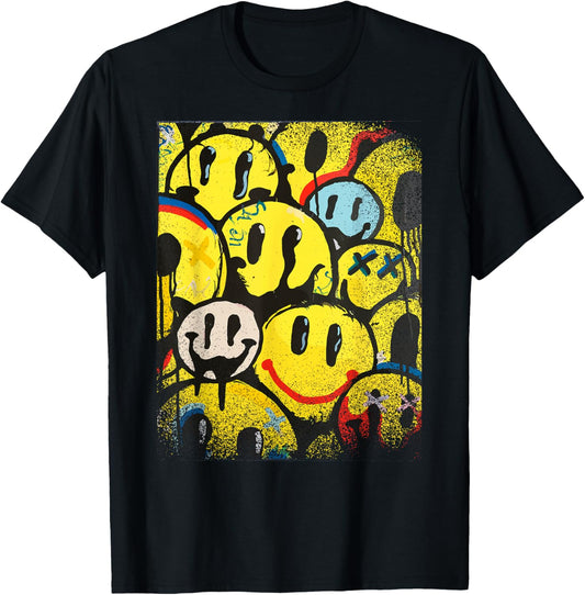 Funny Trippy Vaporwave EDM Rave Festival House Techno T-Shirt - T-Shirt | Black