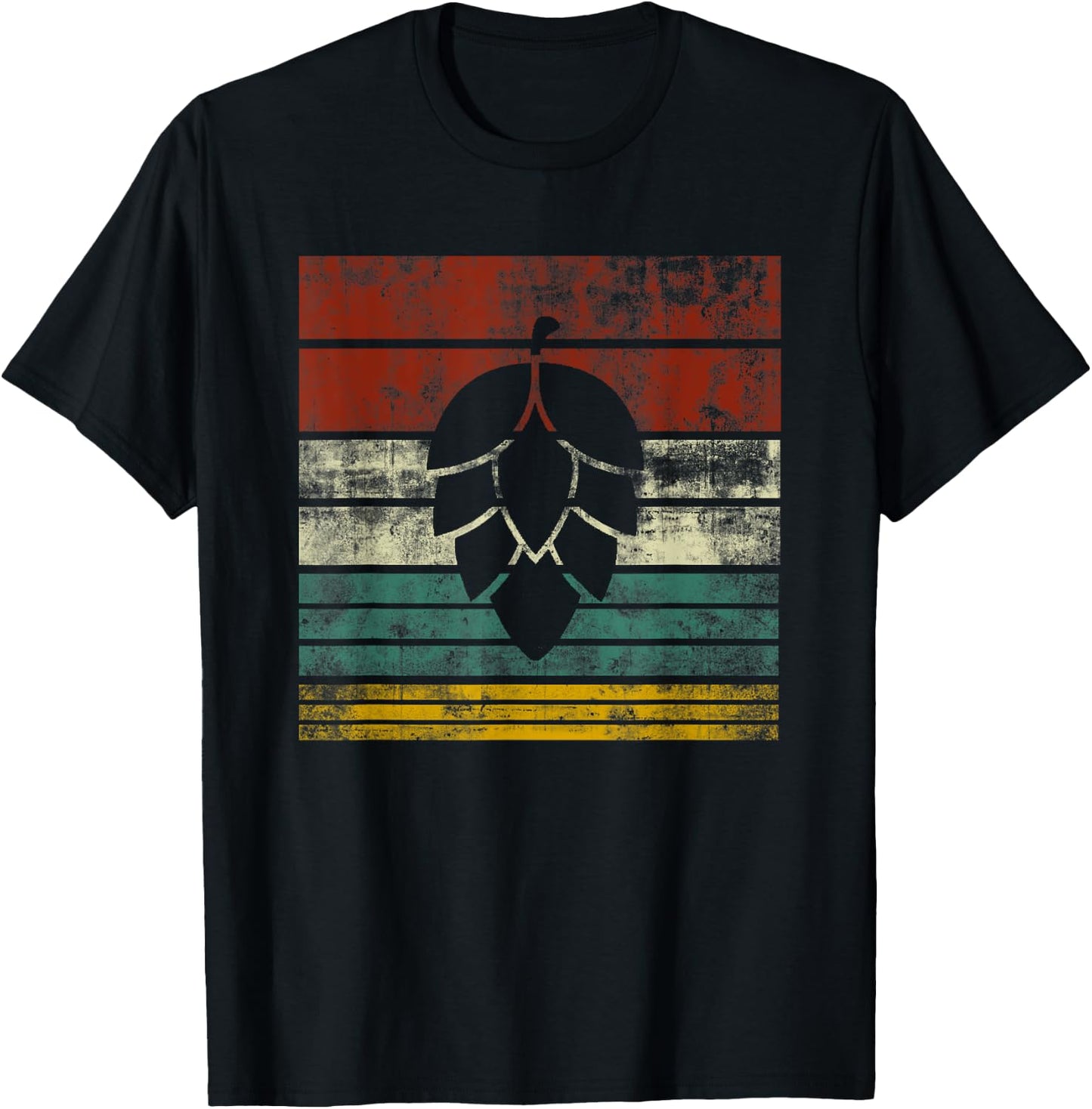 Vintage Hop Leaf Shirt Home Brewers & Lovers of Hoppy Beer T-Shirt - T-Shirt | Black