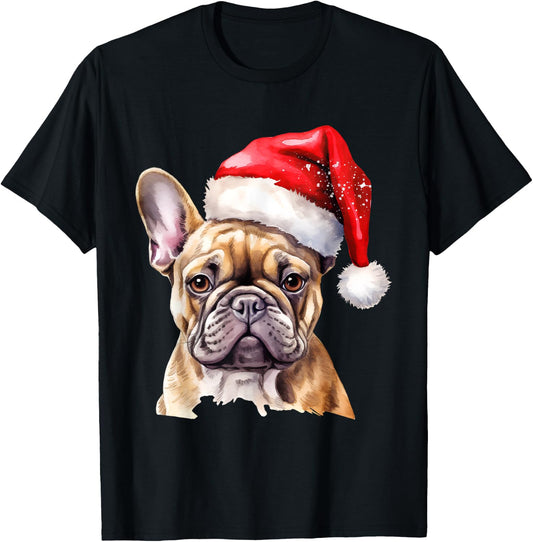 French Bulldog Christmas Dog T-Shirt - T-Shirt | Black