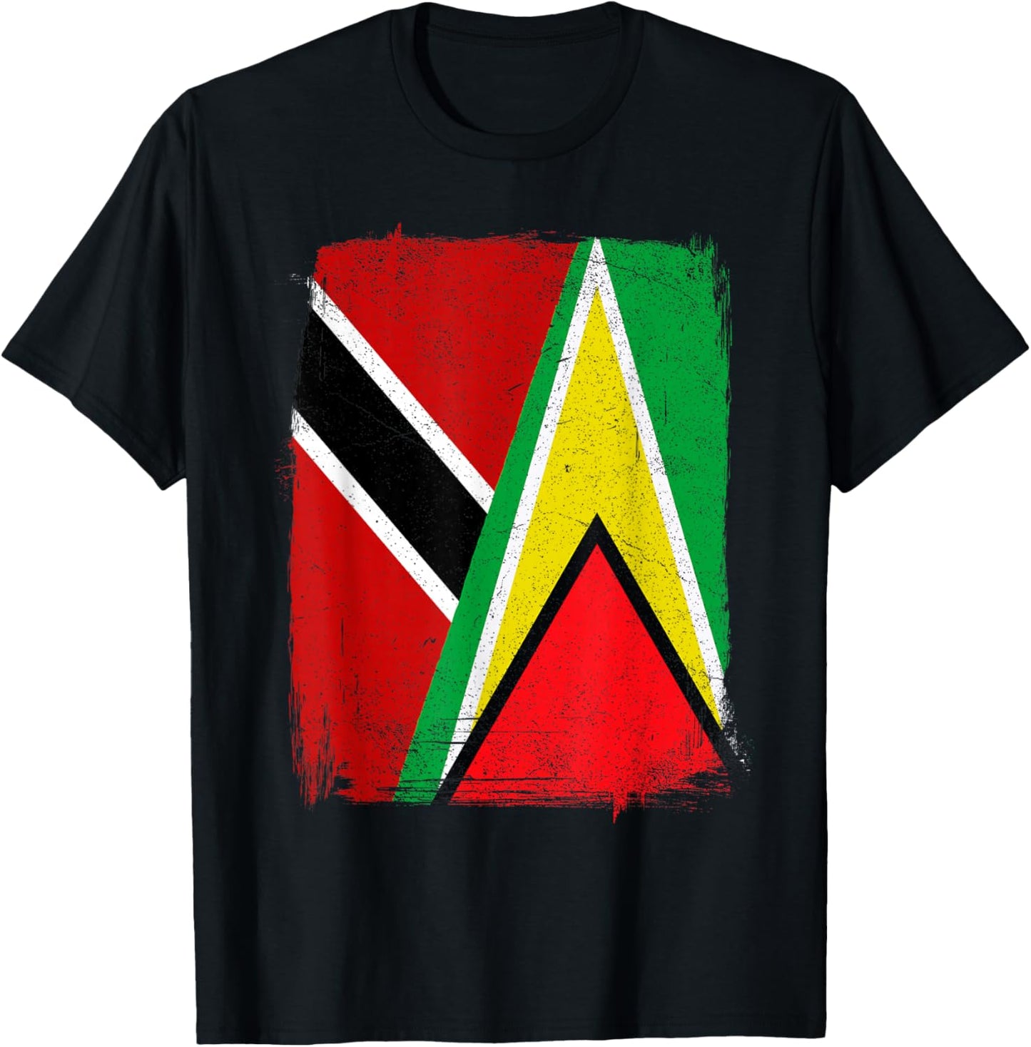 Trinidadian Guyanese Flag Guyana Trinidad Tobago T-Shirt - T-Shirt | Black