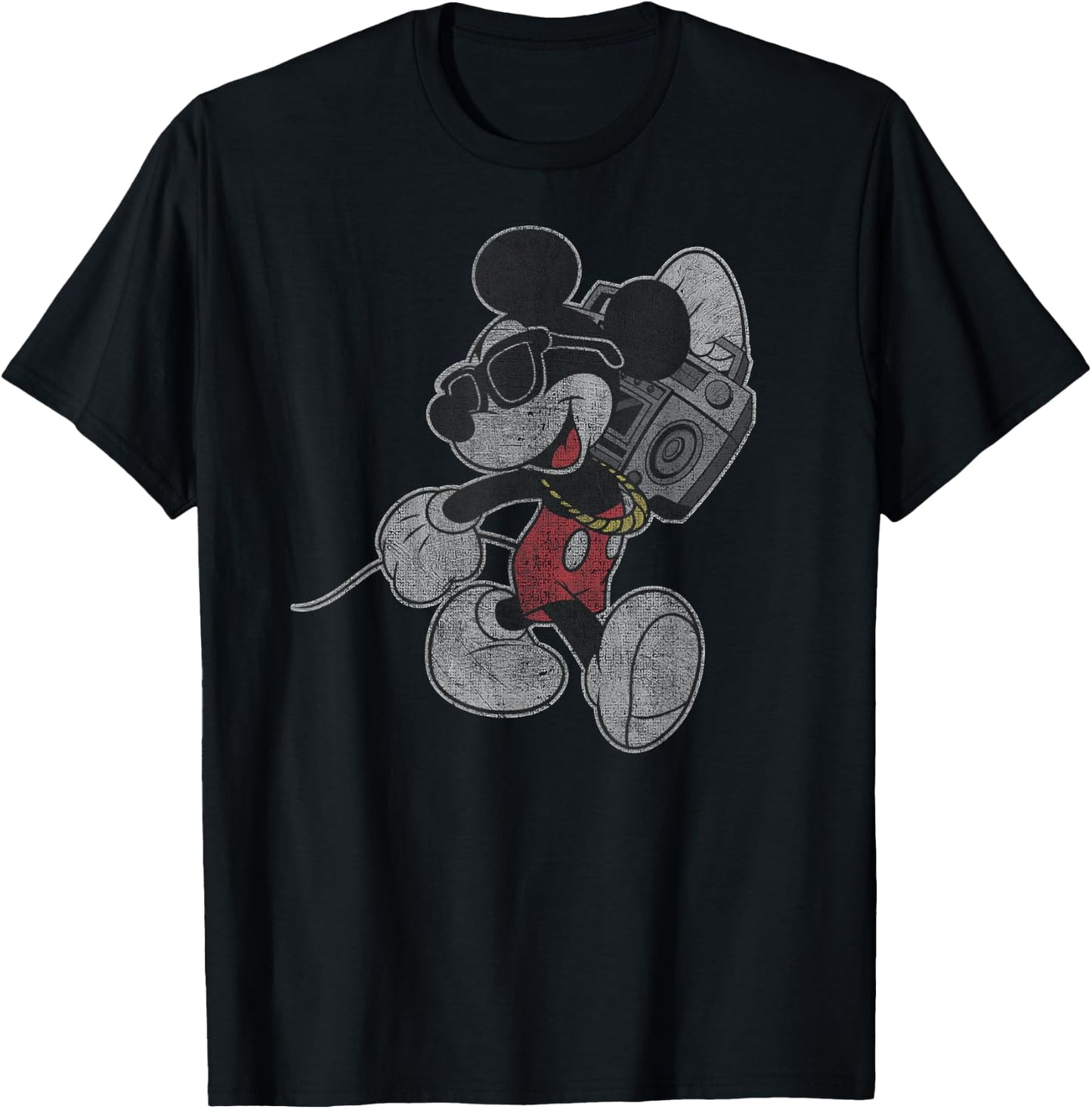 Disney - Mickey Mouse w. Boombox T-Shirt - T-Shirt | Black