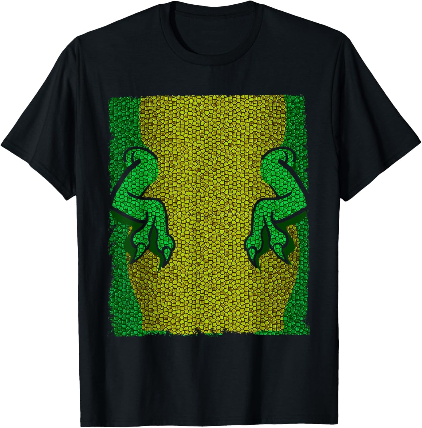 Halloween Costume Shirt - Lizard Dinosaur Arms Snakeskin T-Shirt - T-Shirt | Black