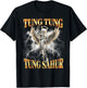 Funny Angel Tung Tung Sahur Brainrot Meme T-Shirt - T-Shirt | Black