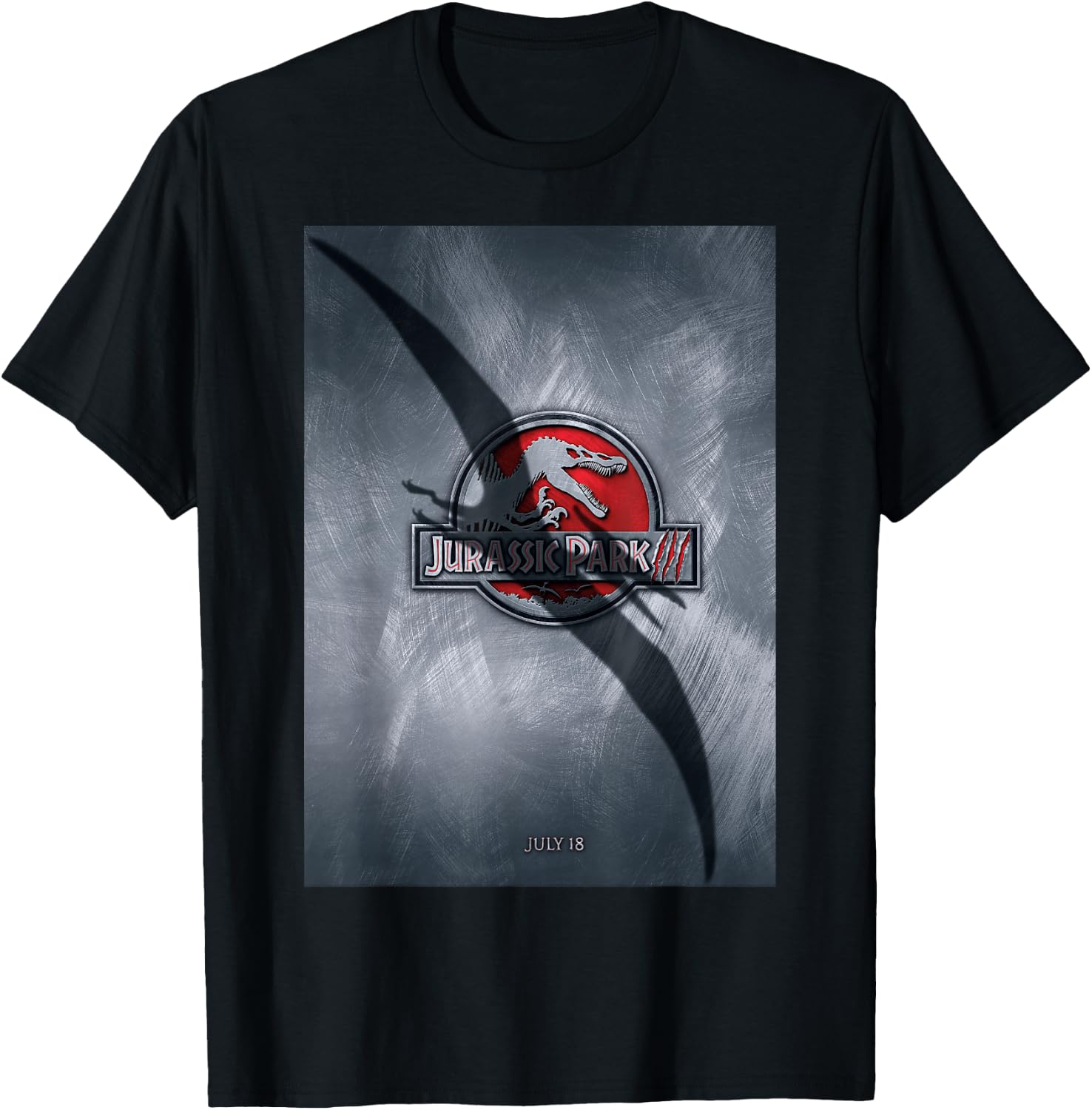 Jurassic Park 3 Movie Poster Pterodactyl Graphic T-Shirt - T-Shirt | Black