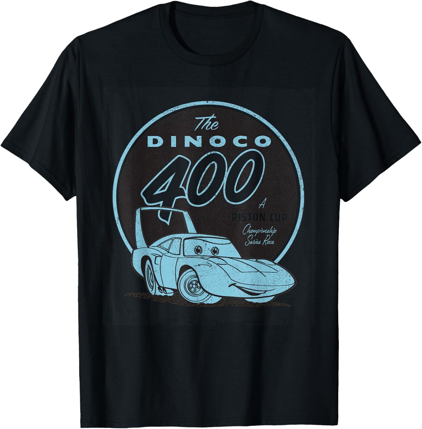 Disney Pixar Cars The Dinoco 400 Vintage Piston Cup Logo T-Shirt - T-Shirt | Black