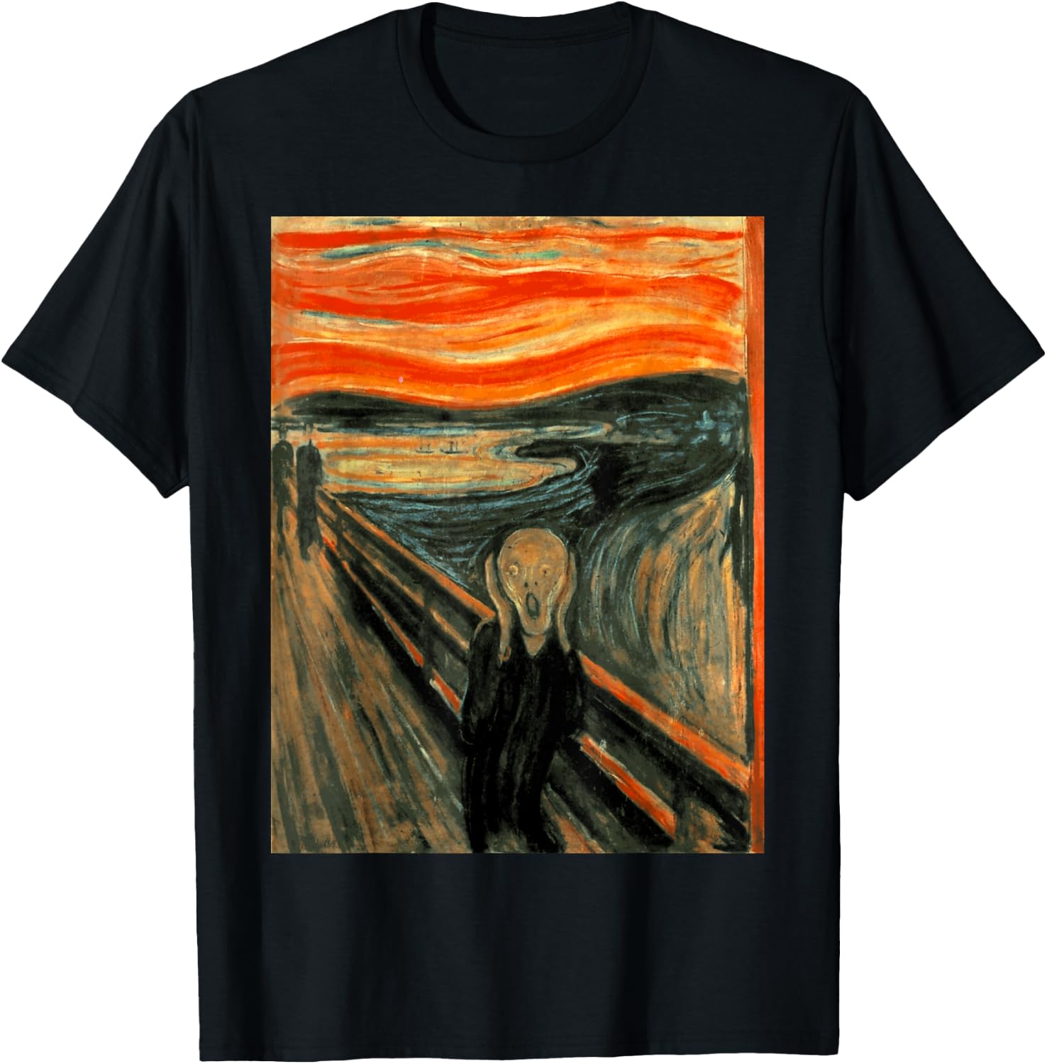 The Scream by Edvard Munch 1893 Expressionism Art Aesthetic T-Shirt - T-Shirt | Black