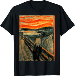The Scream by Edvard Munch 1893 Expressionism Art Aesthetic T-Shirt - T-Shirt | Black