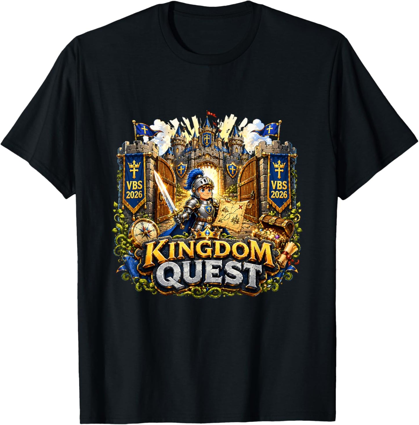 Kingdom Quest VBS 2026 The Kingdom-of God Christian T-Shirt - T-Shirt | Black