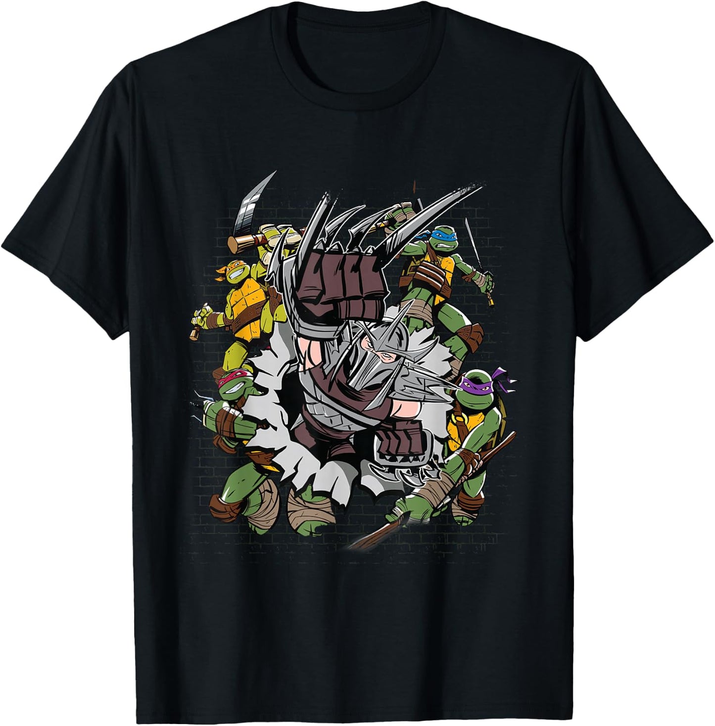 TMNT Shredder Group Shot T-Shirt - T-Shirt | Black