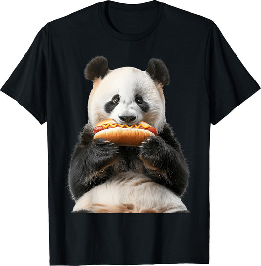 Panda Hotdog T-Shirt - T-Shirt | Black