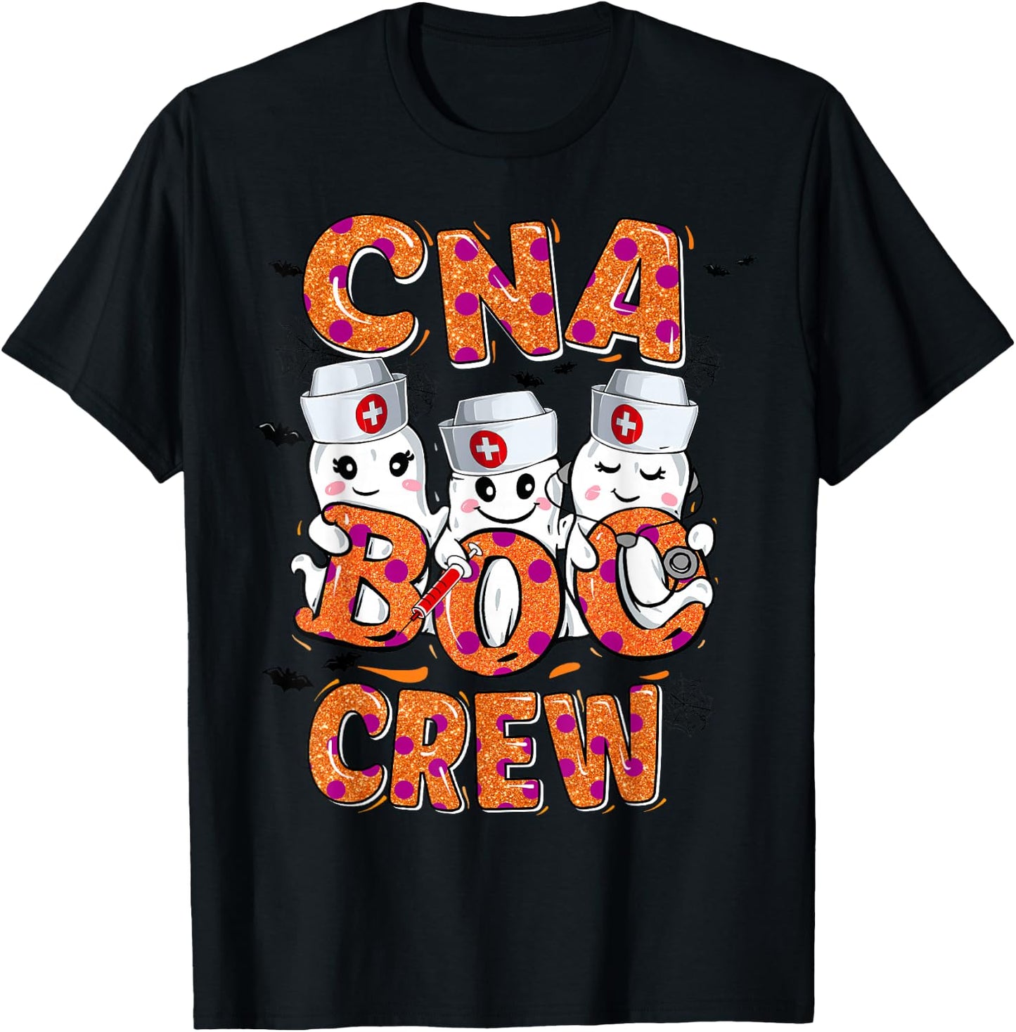 CNA Shirts Halloween CNA boo crew Halloween Nurse Assistant T-Shirt - T-Shirt | Black
