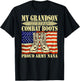 My Grandson Wears Combat Boots Military Proud Army Nana Gift T-Shirt - T-Shirt | Black