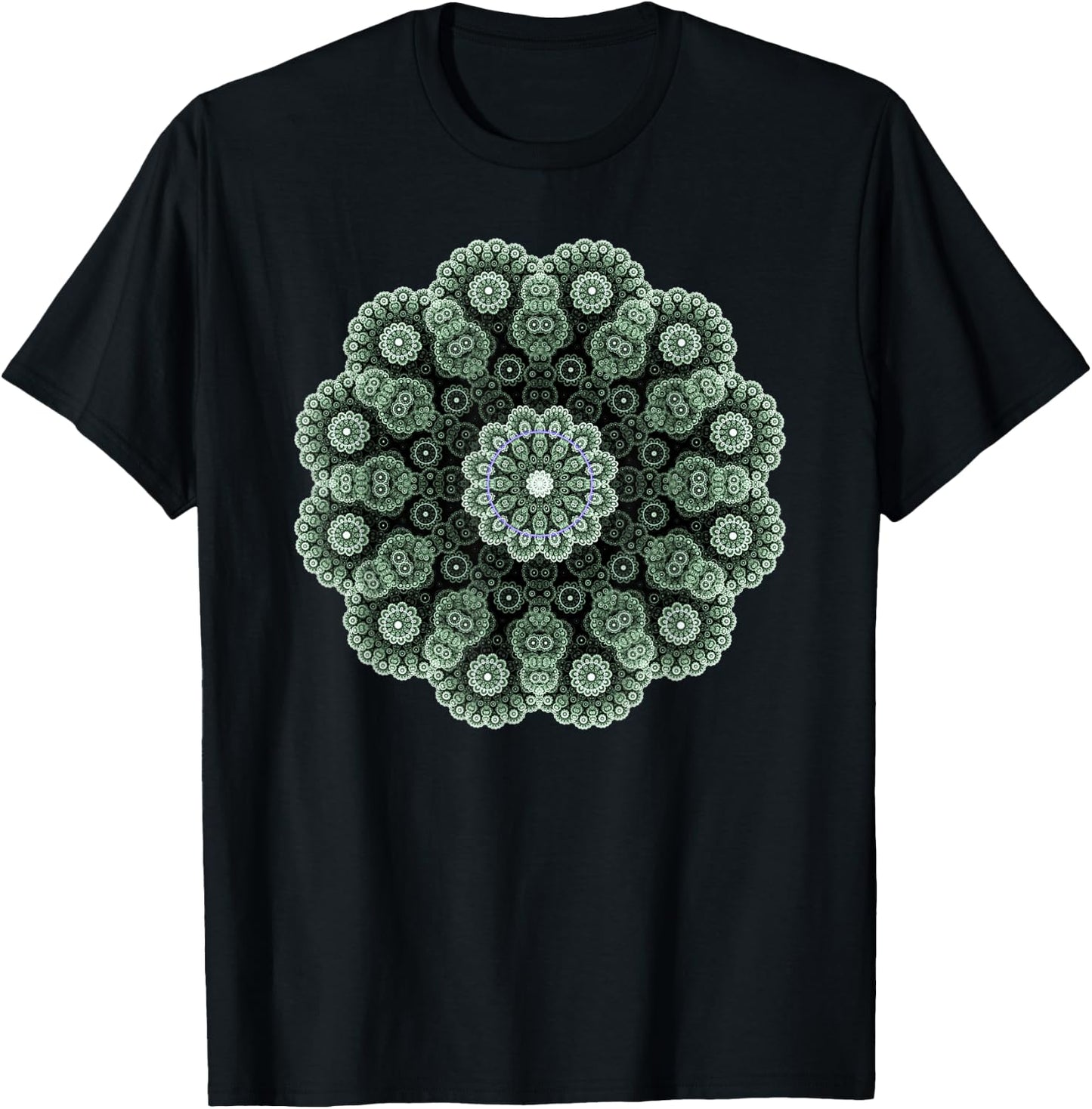 Mandala Sacred Geometry Prana Art Yoga Mantra Om Good Vibe T-Shirt - T-Shirt | Black