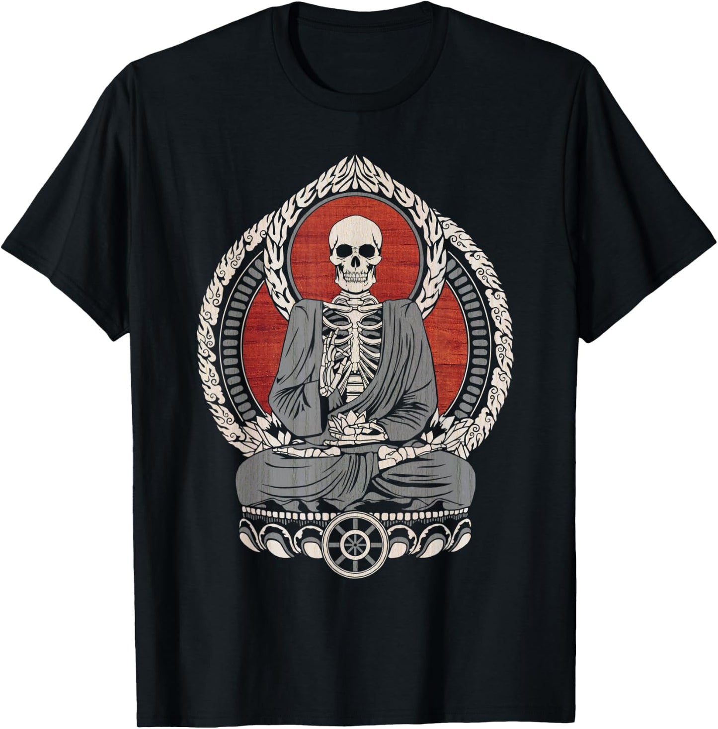 Starving Gautama Buddha - Skeleton Cherry T-Shirt - T-Shirt | Black