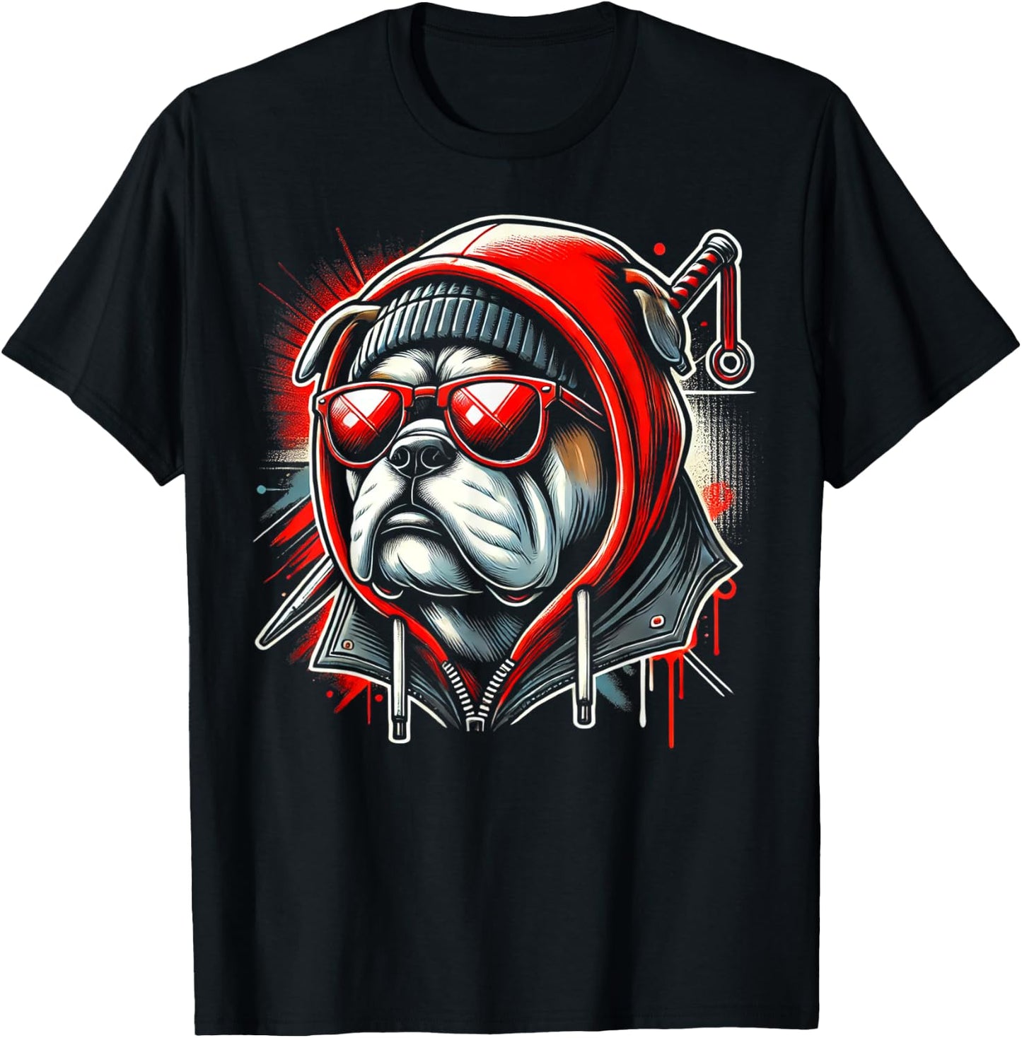 Graphic Bulldog Animal Cute Dogs Women Kids T-Shirt - T-Shirt | Black