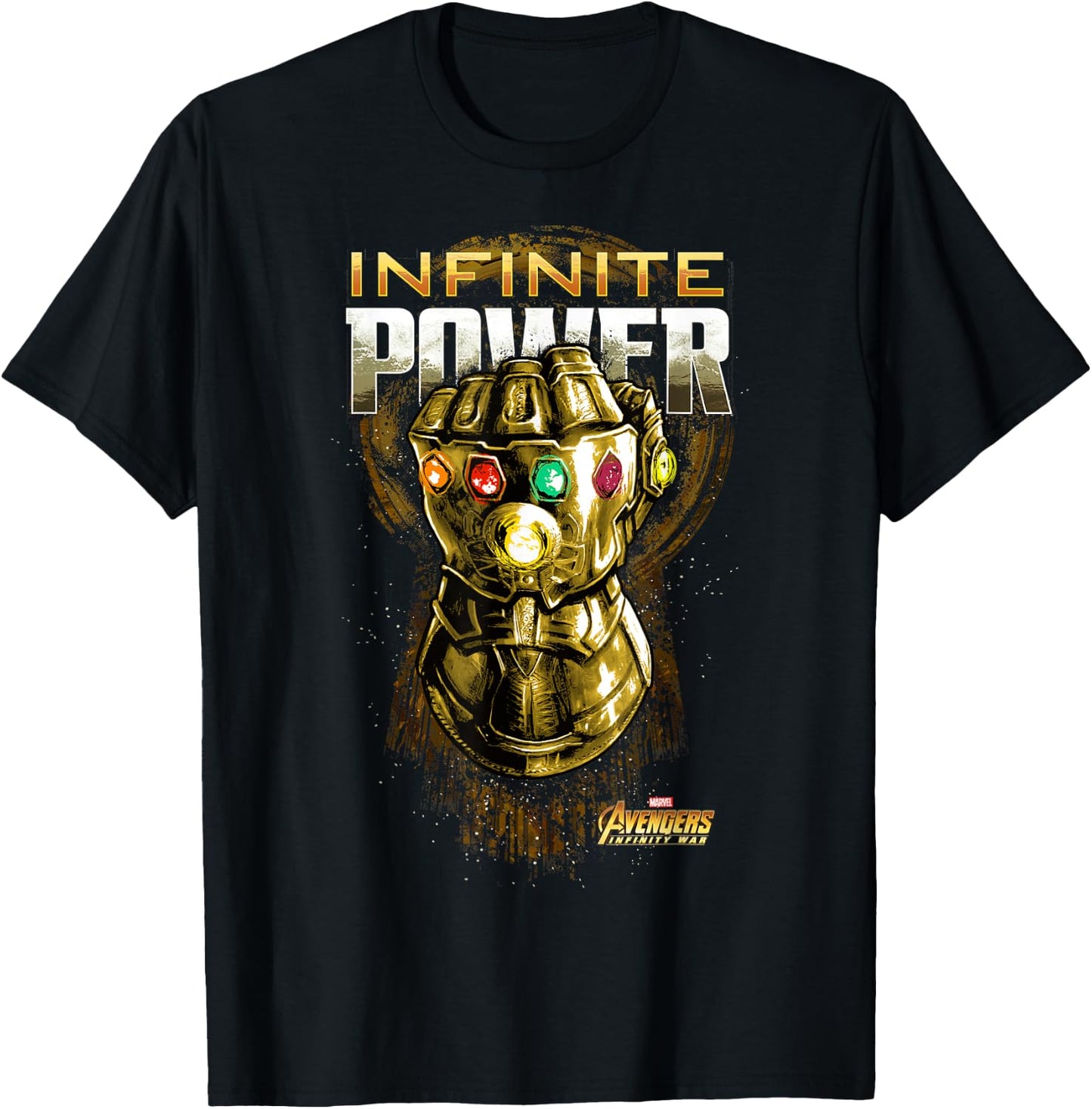 Marvel Avengers Infinity War Gold Gauntlet Graphic T-Shirt - T-Shirt | Black