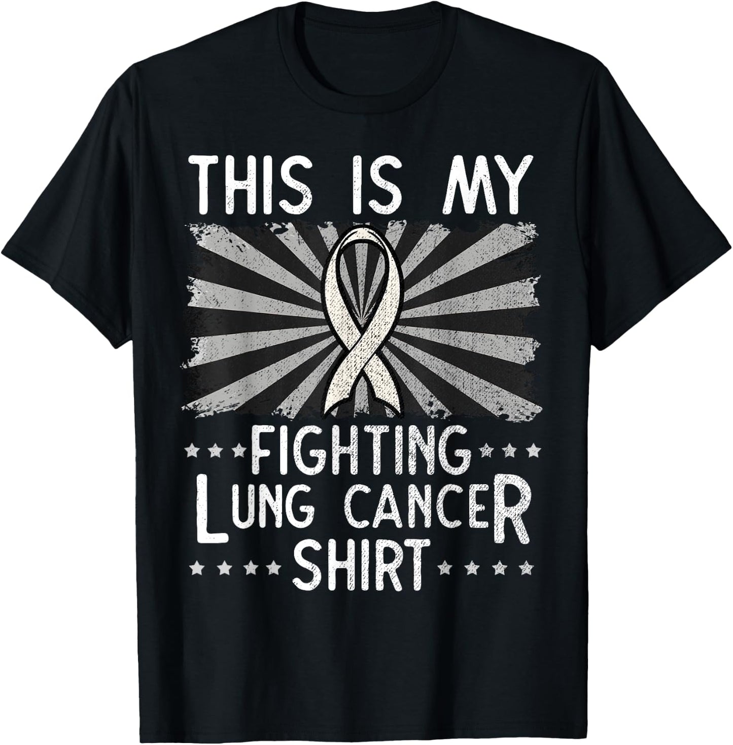 Fighting Lung Cancer Shirt Carcinoma Malignant Tumor Gift T-Shirt - T-Shirt | Black