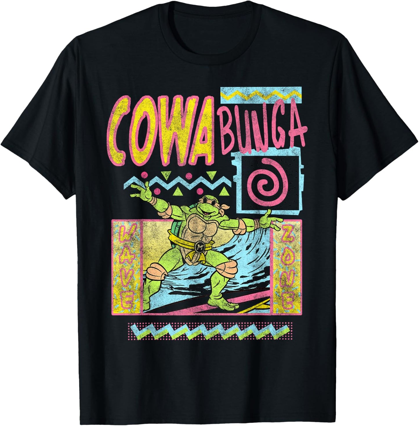 Teenage Mutant Ninja Turtles Retro Surfin' T-Shirt - T-Shirt | Black