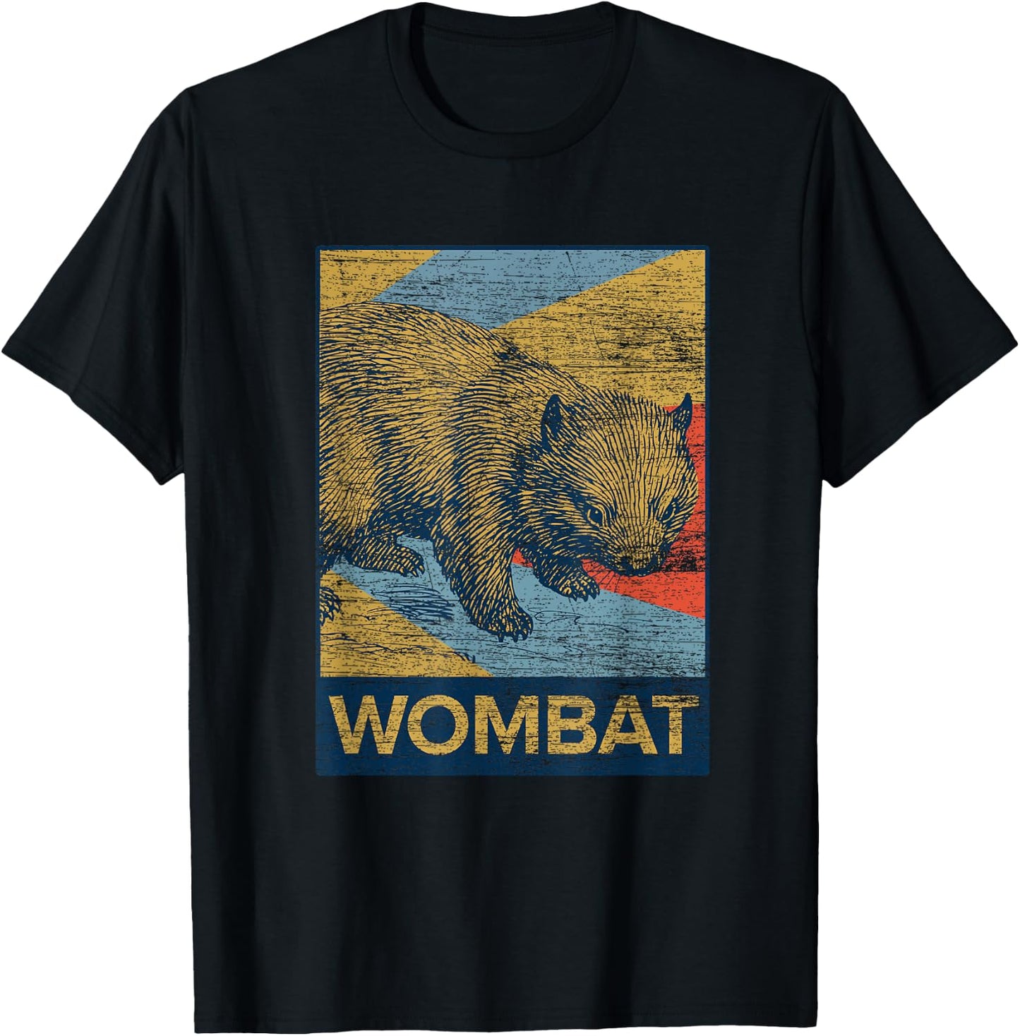 Retro Wombat T-Shirt - T-Shirt | Black