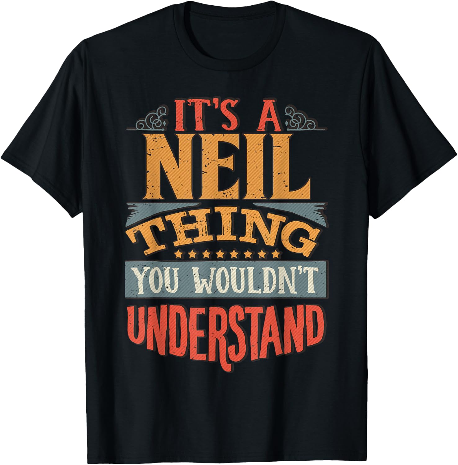 Neil Name T-Shirt - T-Shirt | Black