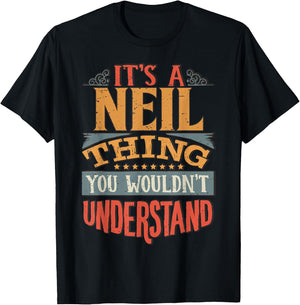 Neil Name T-Shirt - T-Shirt | Black