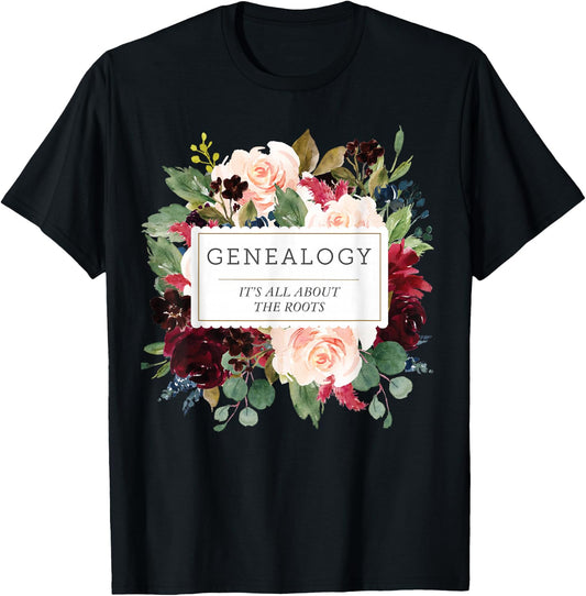Genealogy Shirt Genealogist Gift Ladies Family Research T-Shirt - T-Shirt | Black