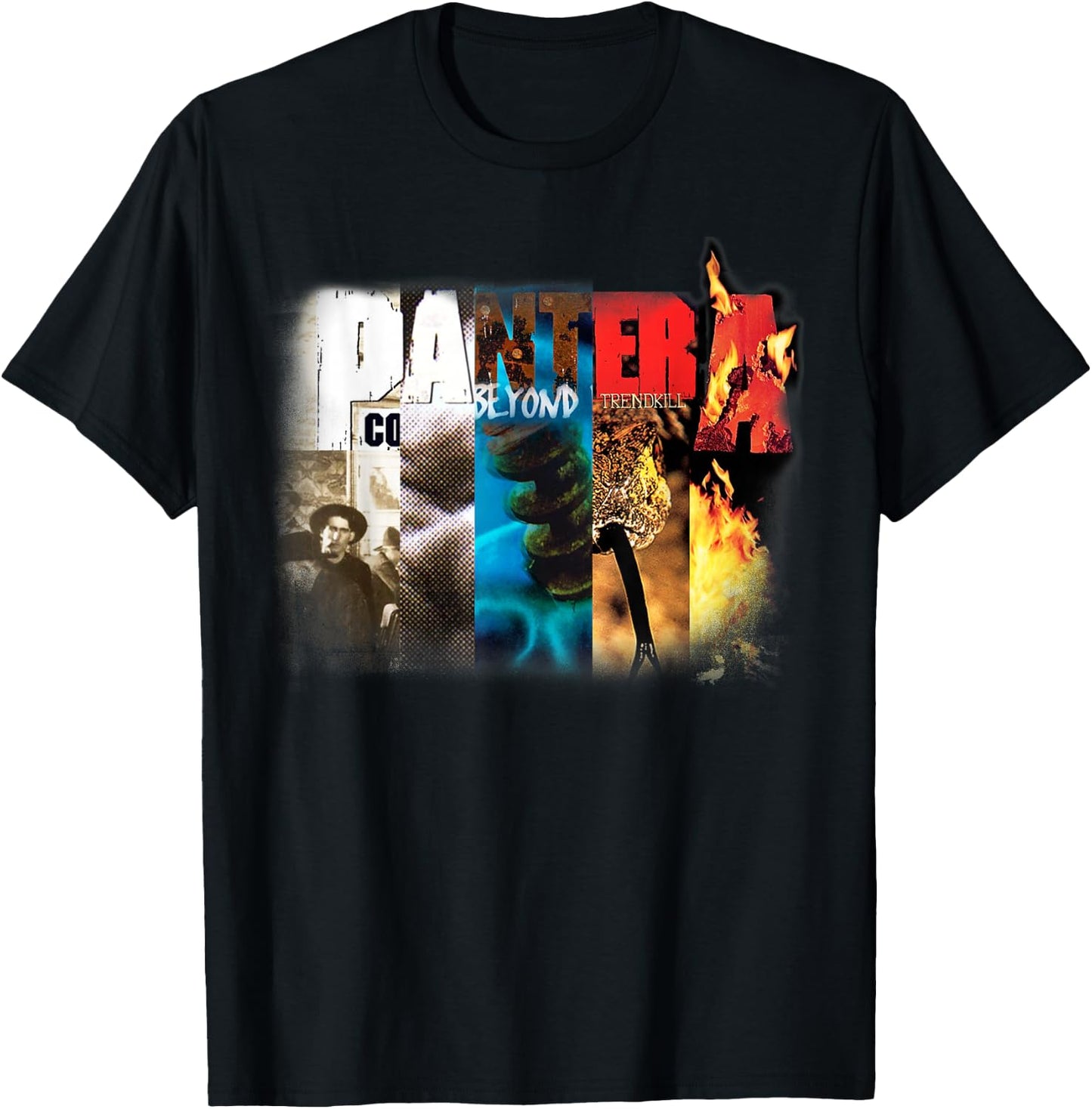 Pantera Official Collage Album T-Shirt - T-Shirt | Black