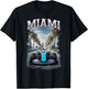 Miami Racing Gifts Men Women Race Car Racer Driver T-Shirt - T-Shirt | Black