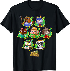 Animal Crossing New Leaf Towns People Graphic T-Shirt - T-Shirt | Black