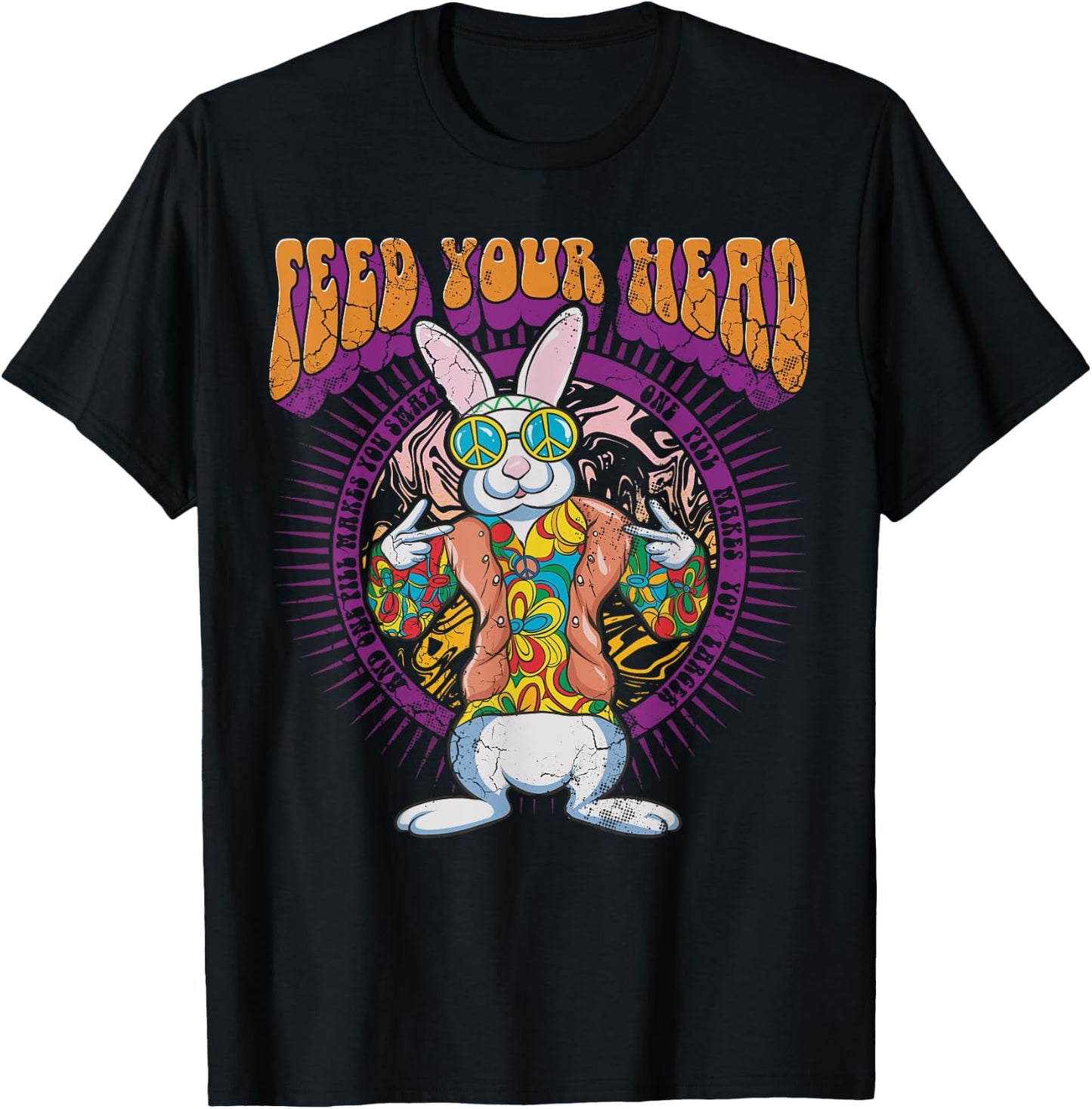LyricVerse - WHITE RABBIT BY GRACE SLICK T-Shirt - T-Shirt | Black