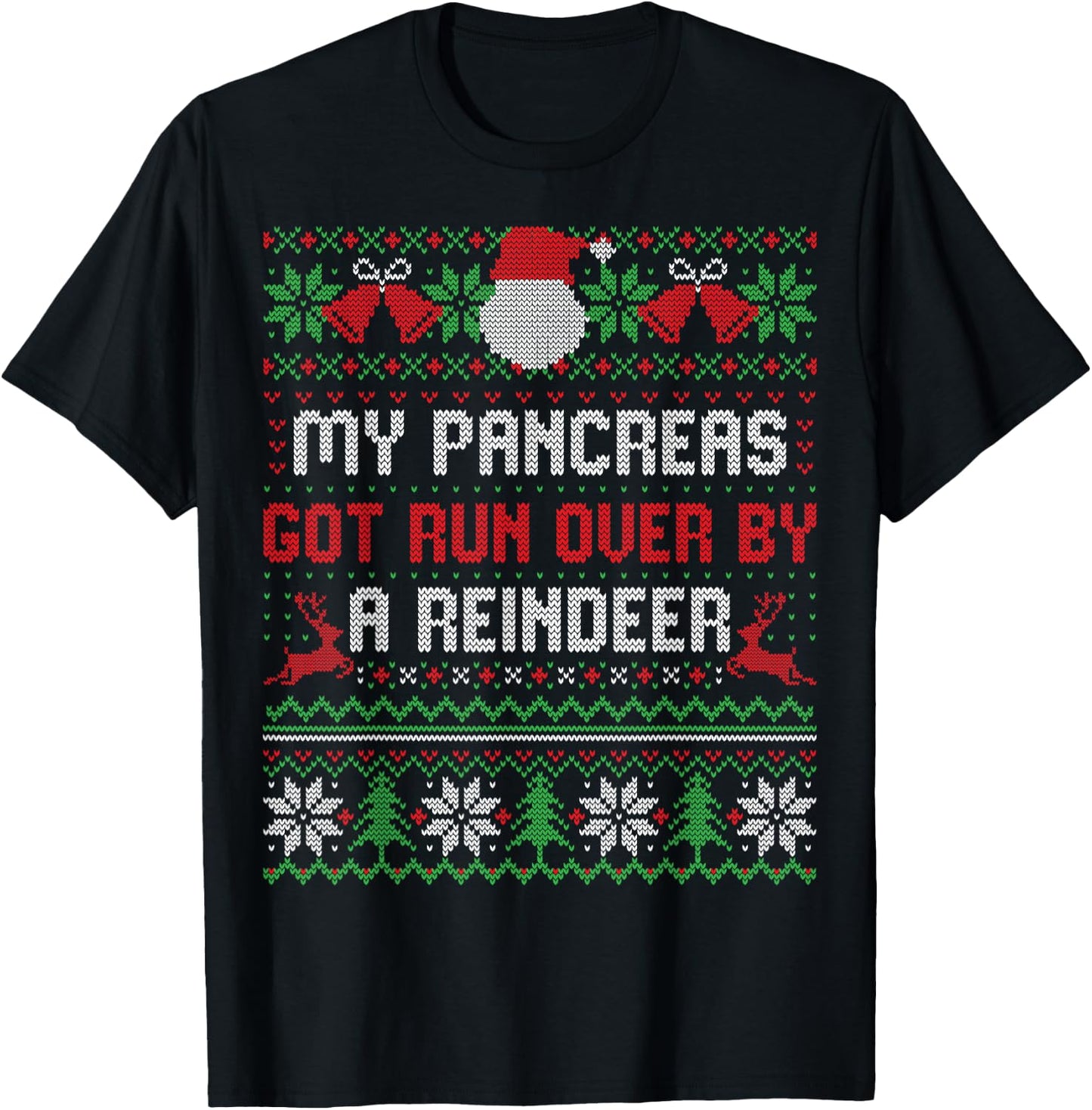T1D Diabetic Type 1 Diabetes Awareness Christmas Men Women T-Shirt - T-Shirt | Black