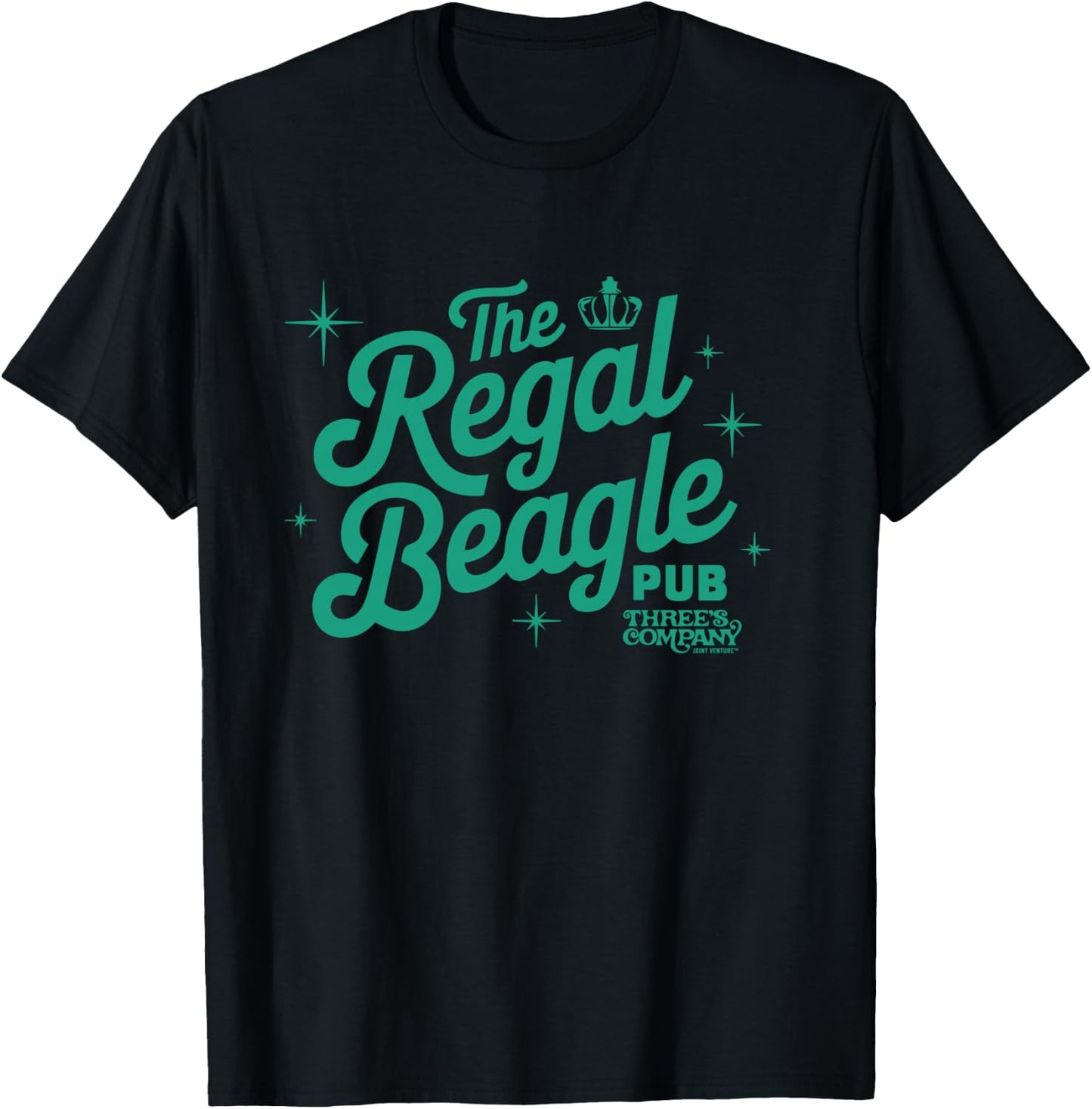 The Regal Beagle Pub Vintage Three's Company Logo T-Shirt - T-Shirt | Black