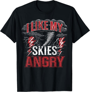 Storm Chaser EF5 Tornado Angry Skies Storm Chasing T-Shirt - T-Shirt | Black