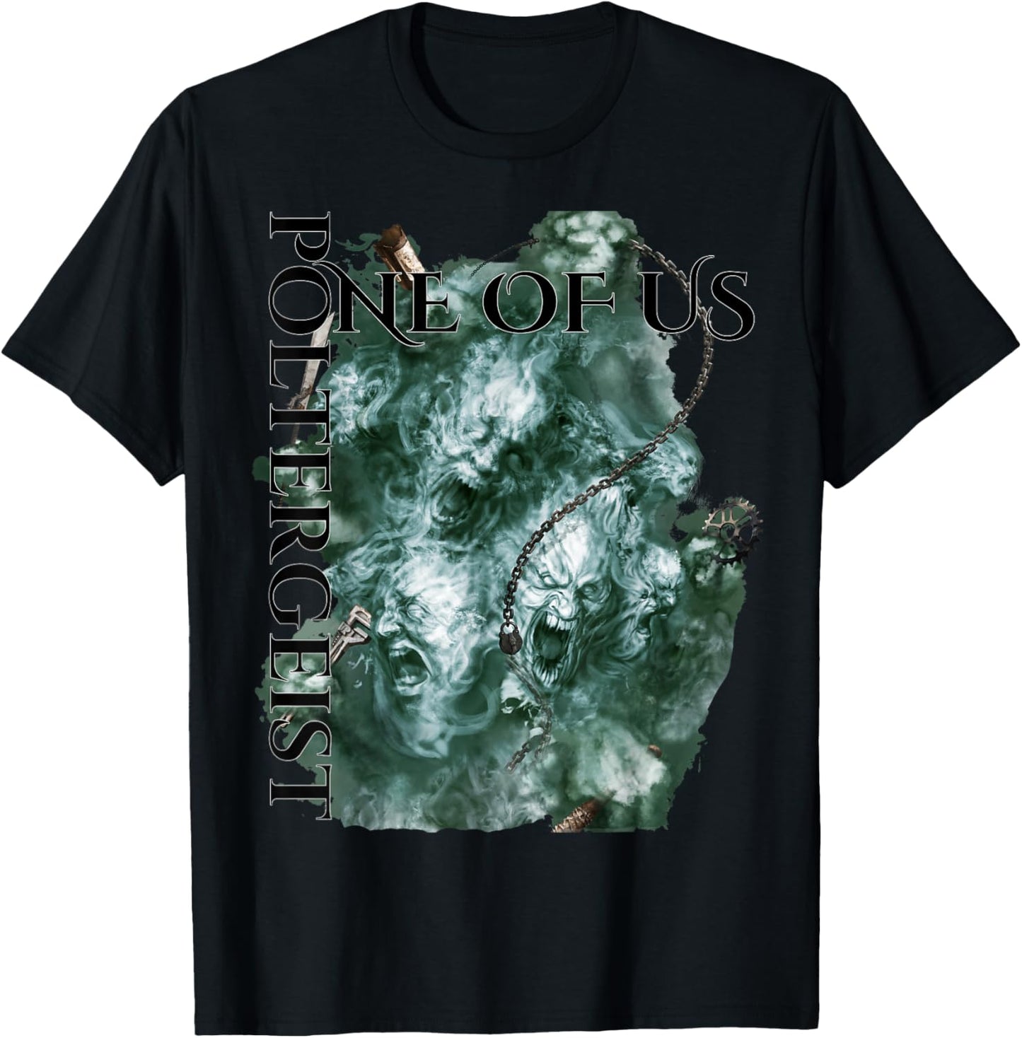 Poltergeist Ghost - Adults, Black, Small, Short Sleeve T-Shirt - T-Shirt | Black