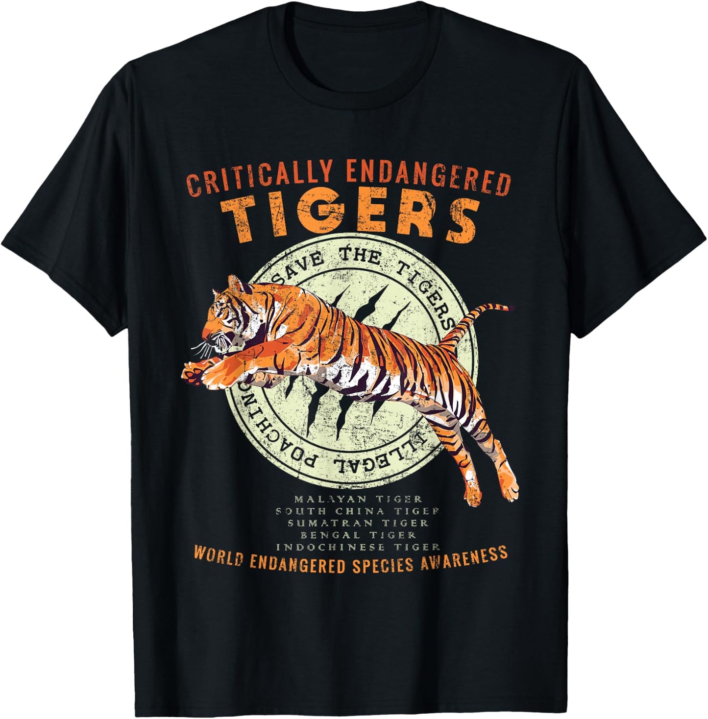 Save the Tigers T-Shirt - T-Shirt | Black