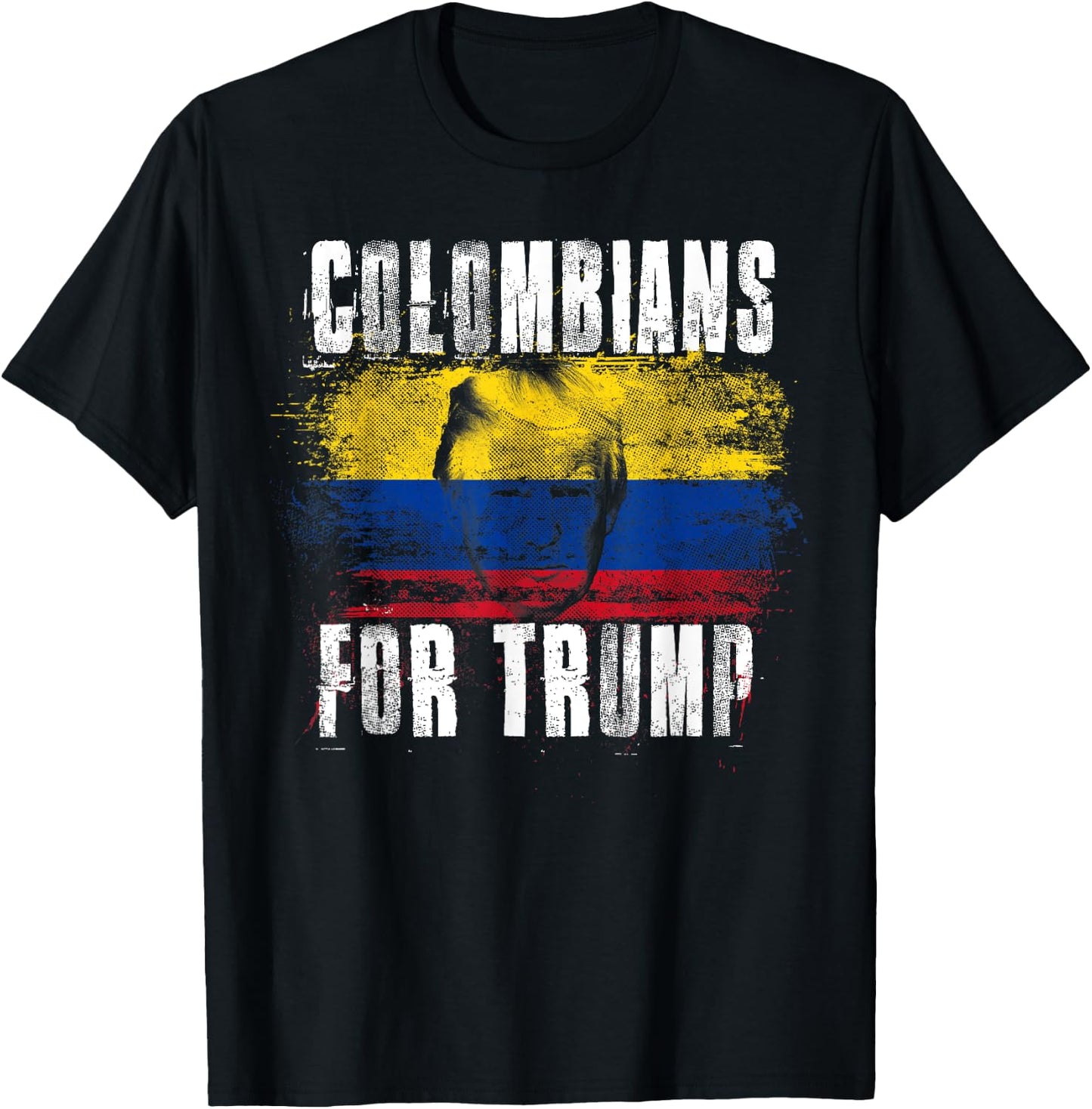 Colombians For Trump - American and Colombia Patriotic T-Shirt - T-Shirt | Black
