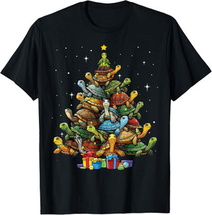 Christmas Tree Turtle T-Shirt - T-Shirt | Black