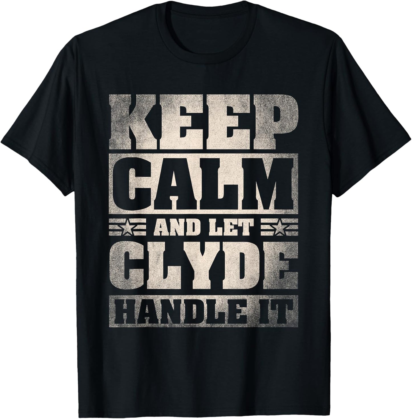 Clyde Name Shirt Personalized Clyde First Name T-Shirt - T-Shirt | Black