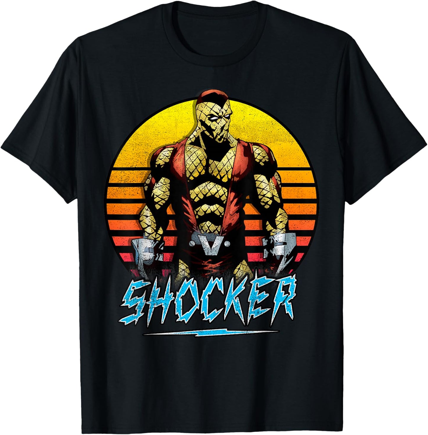 Marvel Shocker Retro 90's Spider-Man Sunset Graphic T-Shirt - T-Shirt | Black