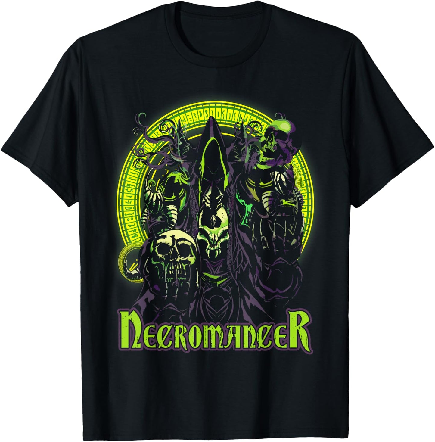 Necromancer Fantasy Magic Roleplaying Tabletop RPG Gamers T-Shirt - T-Shirt | Black