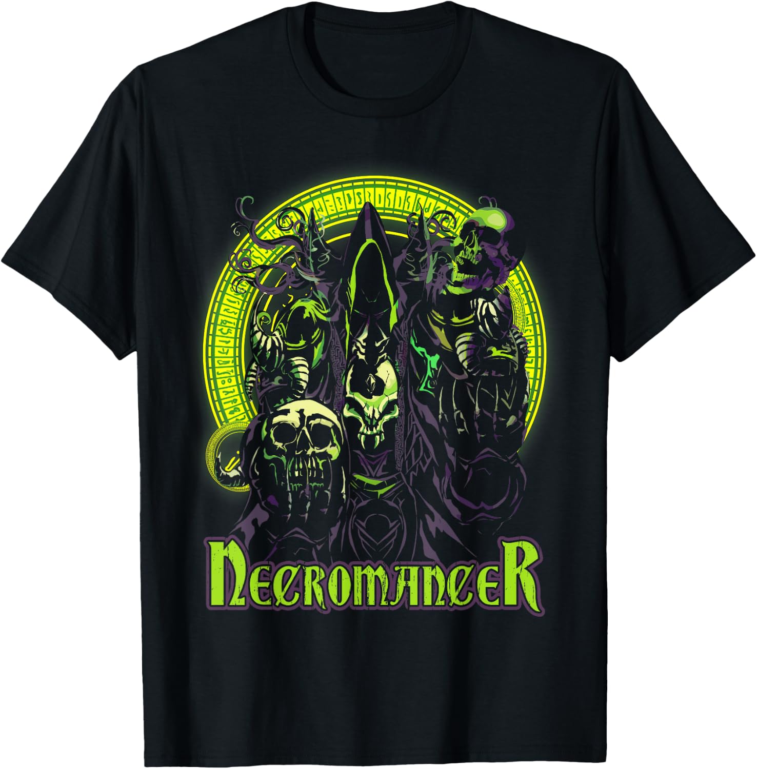 Necromancer Fantasy Magic Roleplaying Tabletop RPG Gamers T-Shirt - T-Shirt | Black
